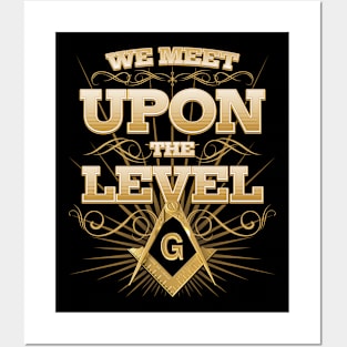 Meet Upon The Level Masonic Freemason Posters and Art